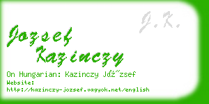 jozsef kazinczy business card